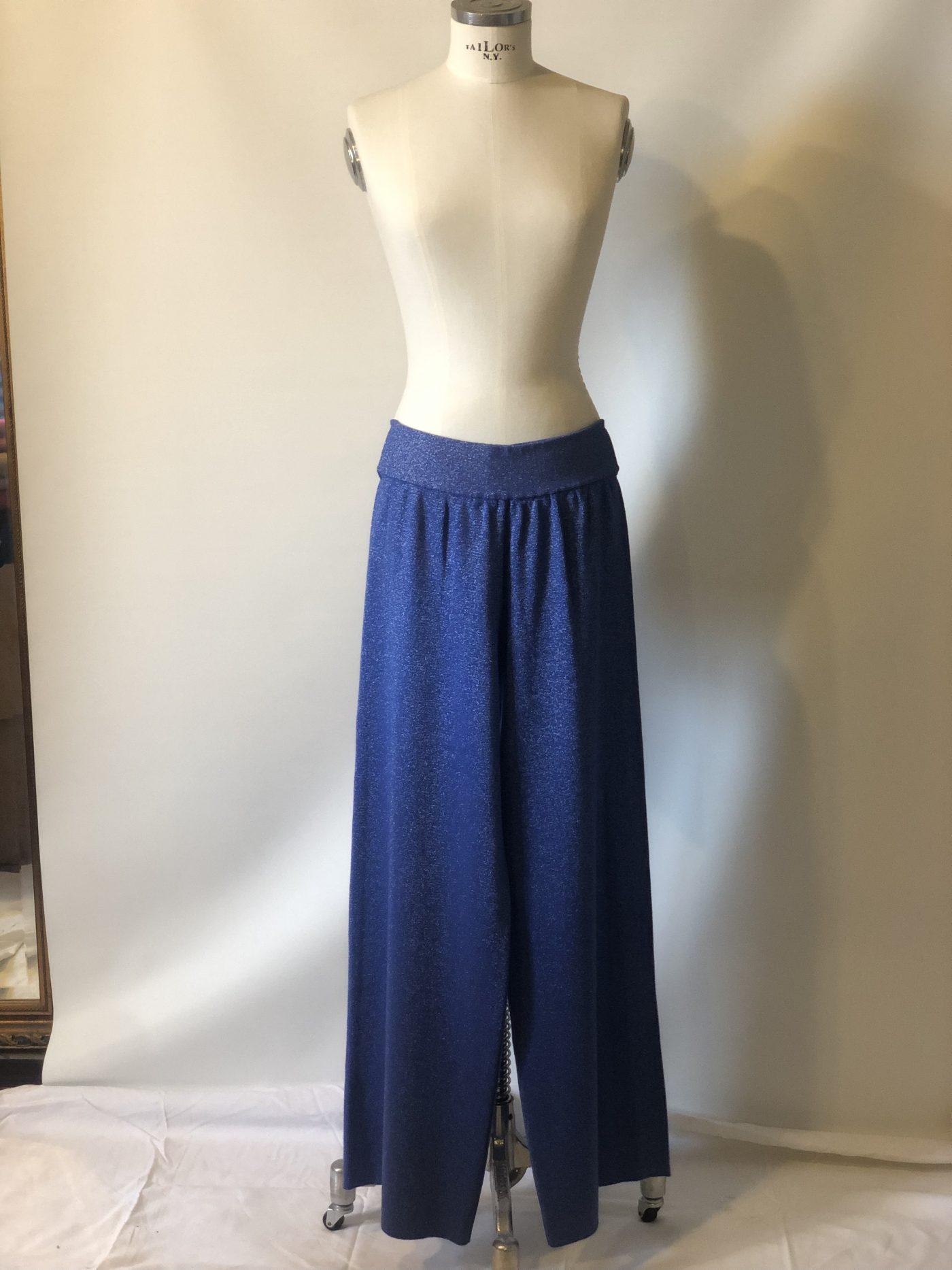 Tensione-In-"Palazzo" pants in knit with lurex